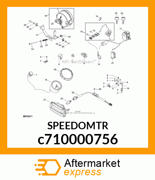 SPEEDOMETER, SPEEDOMETER W/ CONT HO c710000756