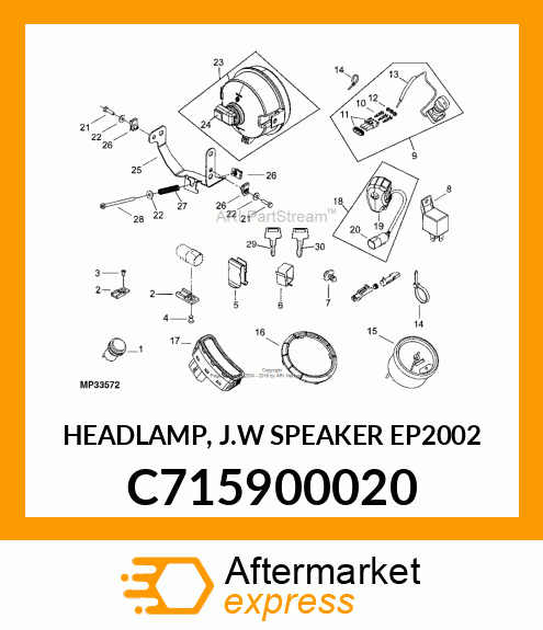 HEADLAMP, J.W SPEAKER EP2002 C715900020