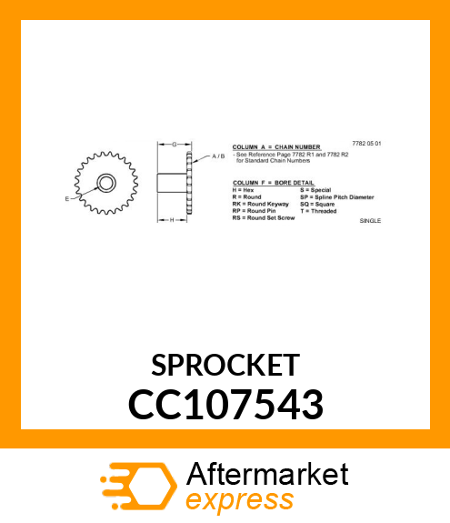 Chain Sprocket CC107543