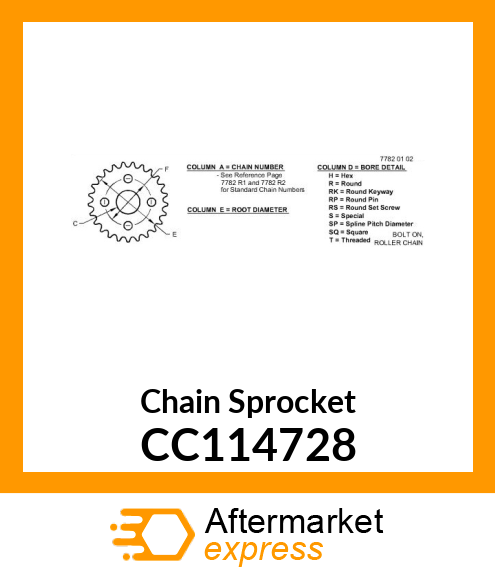 Chain Sprocket CC114728