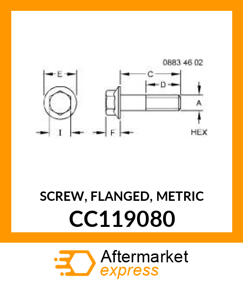 SCREW, FLANGED, METRIC CC119080