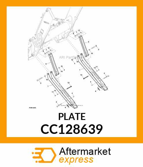 PLATE, STAND LOCK CC128639