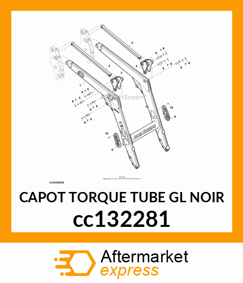 CAPOT TORQUE TUBE GL NOIR cc132281