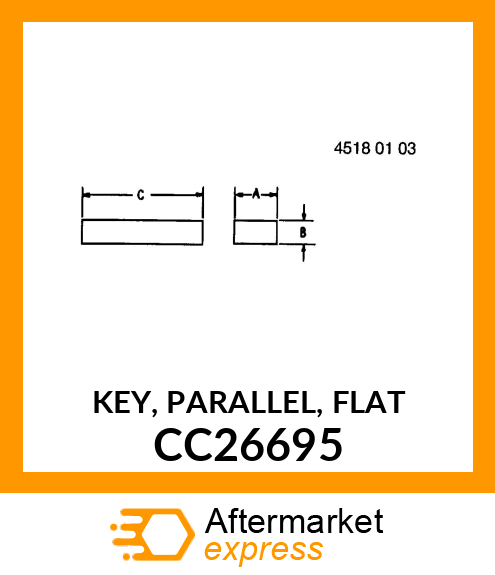 KEY, PARALLEL, FLAT CC26695