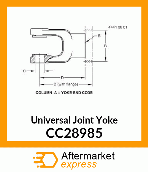 Universal Joint Yoke CC28985