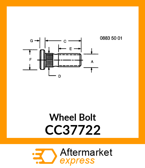 Wheel Bolt CC37722