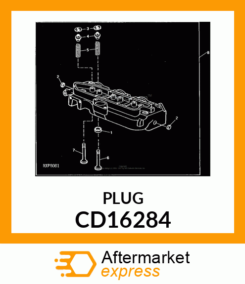 PLUG, CAP, METAL CD16284