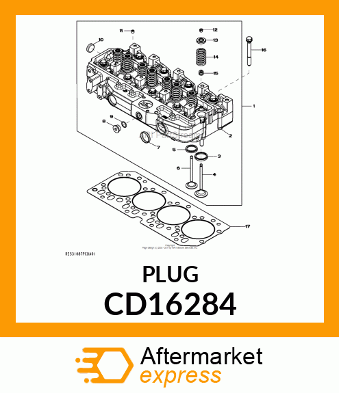 PLUG, CAP, METAL CD16284