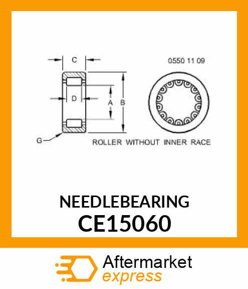 NEEDLE BEARING CE15060