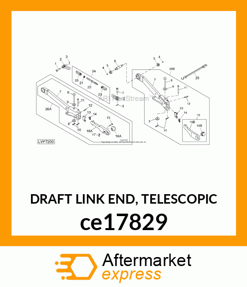 DRAFT LINK END, TELESCOPIC ce17829