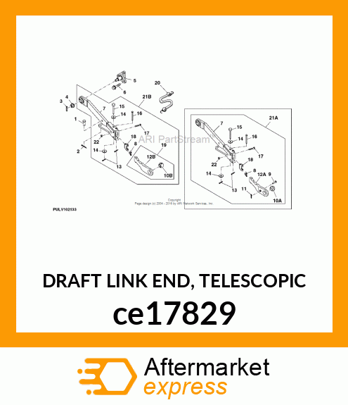 DRAFT LINK END, TELESCOPIC ce17829