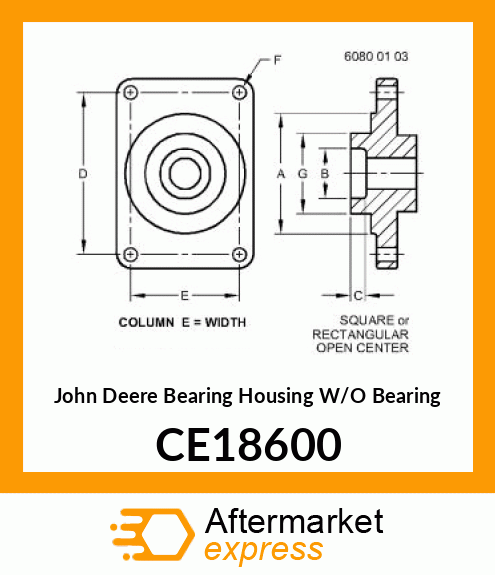 Bearing Housing W/O Bearing CE18600