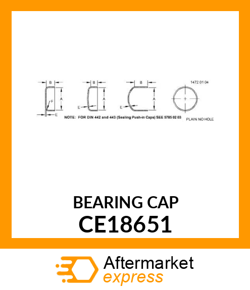 BEARING CAP CE18651