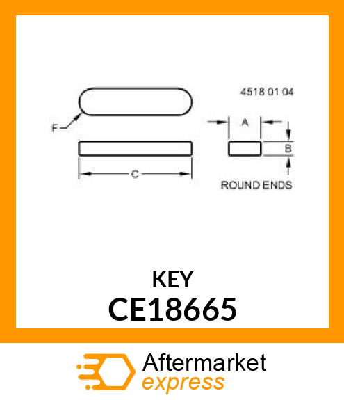 Shaft Key CE18665