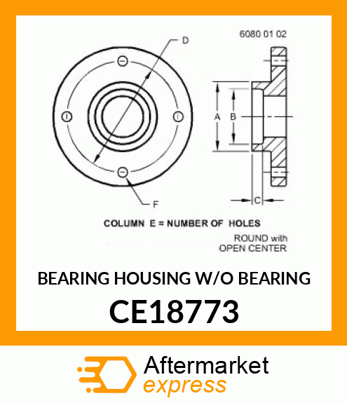 Bearing Housing W/O Bearing CE18773