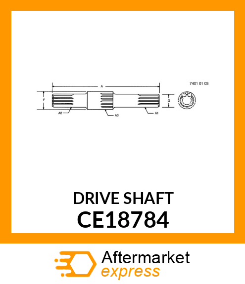 DRIVE SHAFT CE18784