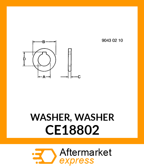 WASHER, WASHER CE18802