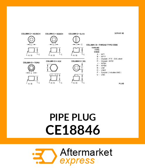 Pipe Plug CE18846