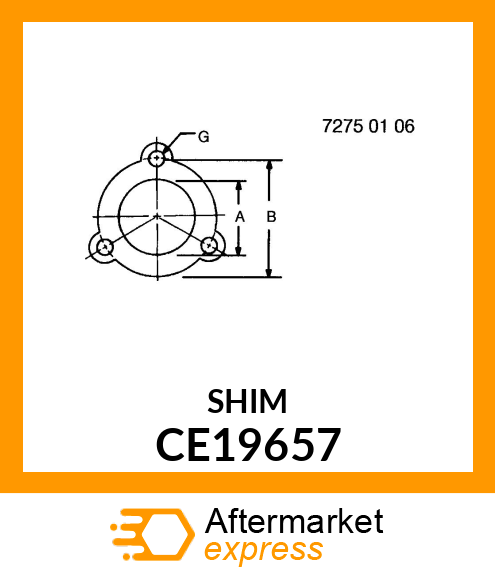 SHIM WITH HOLES 0.5MM ( FOR COVERS) CE19657