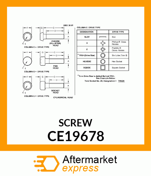 SCREW ISO 4762 CE19678