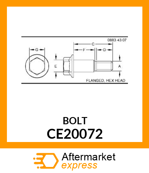 BOLT, BOLT SHOULDER CE20072