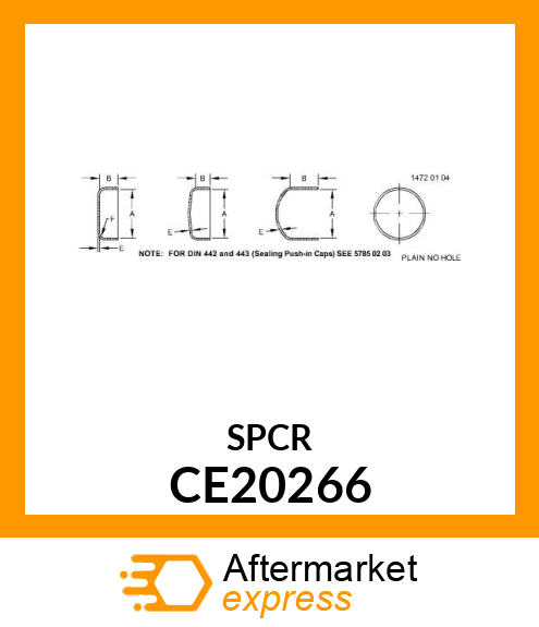 BEARING CAP, COVER DIAM 28X7 CE20266