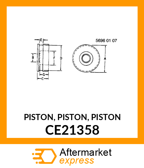 PISTON, PISTON, PISTON CE21358