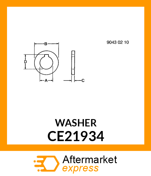 WASHER, KEY HOLE WASHER CE21934