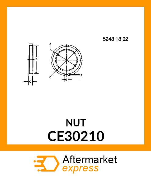 NUT, RETAINER CE30210