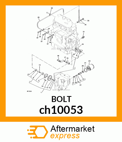 BOLT W/HEX HEAD ch10053