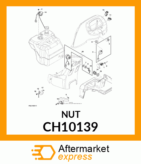 NUT W/WASHER 4 CH10139