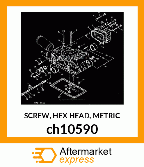 SCREW, HEX HEAD, METRIC ch10590