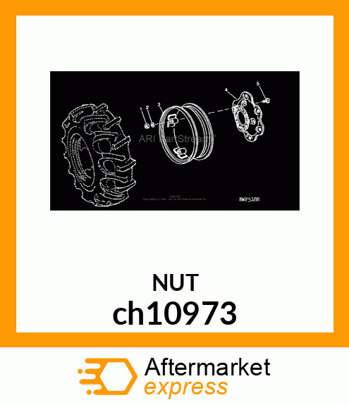 NUT, METRIC, HEX ch10973