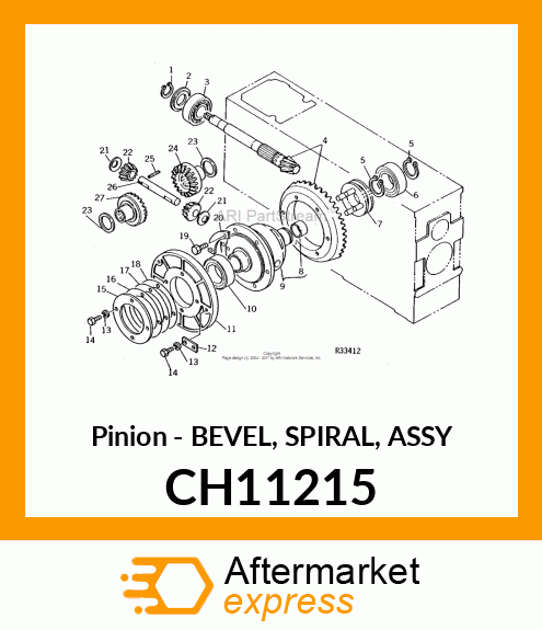 Pinion - BEVEL, SPIRAL, ASSY CH11215