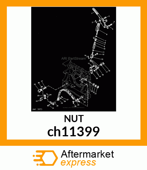 NUT, METRIC, L.H. THREAD HEX ch11399