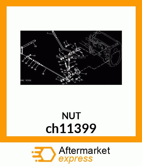 NUT, METRIC, L.H. THREAD HEX ch11399