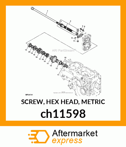 SCREW, HEX HEAD, METRIC ch11598