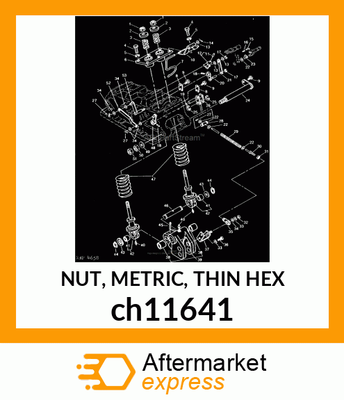 NUT, METRIC, THIN HEX ch11641