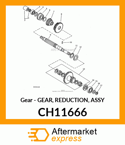 Gear - GEAR, REDUCTION, ASSY CH11666