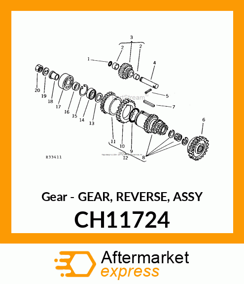 Gear - GEAR, REVERSE, ASSY CH11724