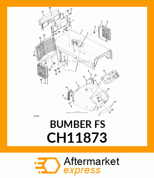 BUMPER, BUMPER, RUBBER CH11873