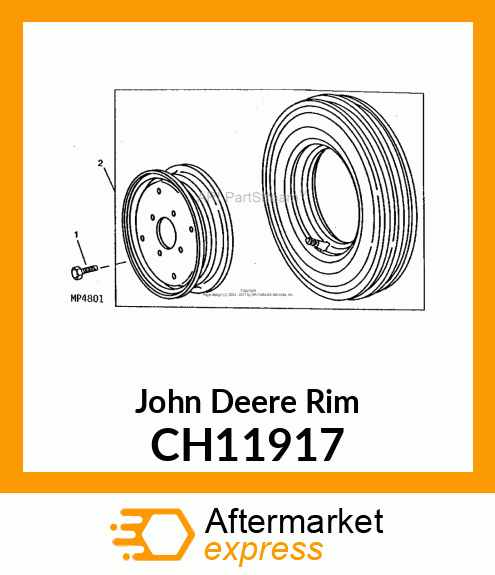 RIM, WHEEL, WELDED 3.00 CH11917