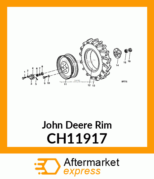 RIM, WHEEL, WELDED 3.00 CH11917