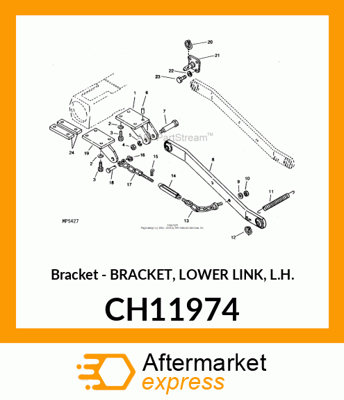 Bracket - BRACKET, LOWER LINK, L.H. CH11974