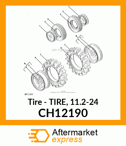 Tire - TIRE, 11.2-24 CH12190