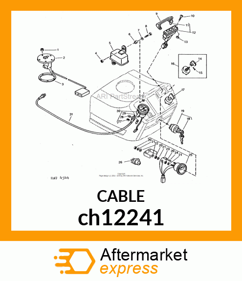 CABLE ASSY, METER ch12241