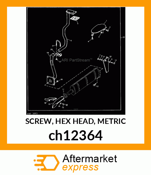 SCREW, HEX HEAD, METRIC ch12364