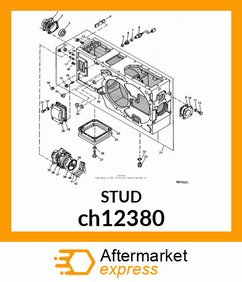 STUD,BOLT 8 X 35 ch12380