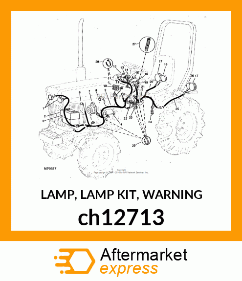 LAMP, LAMP KIT, WARNING ch12713