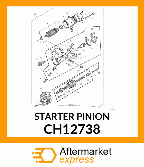 STARTER PINION CH12738